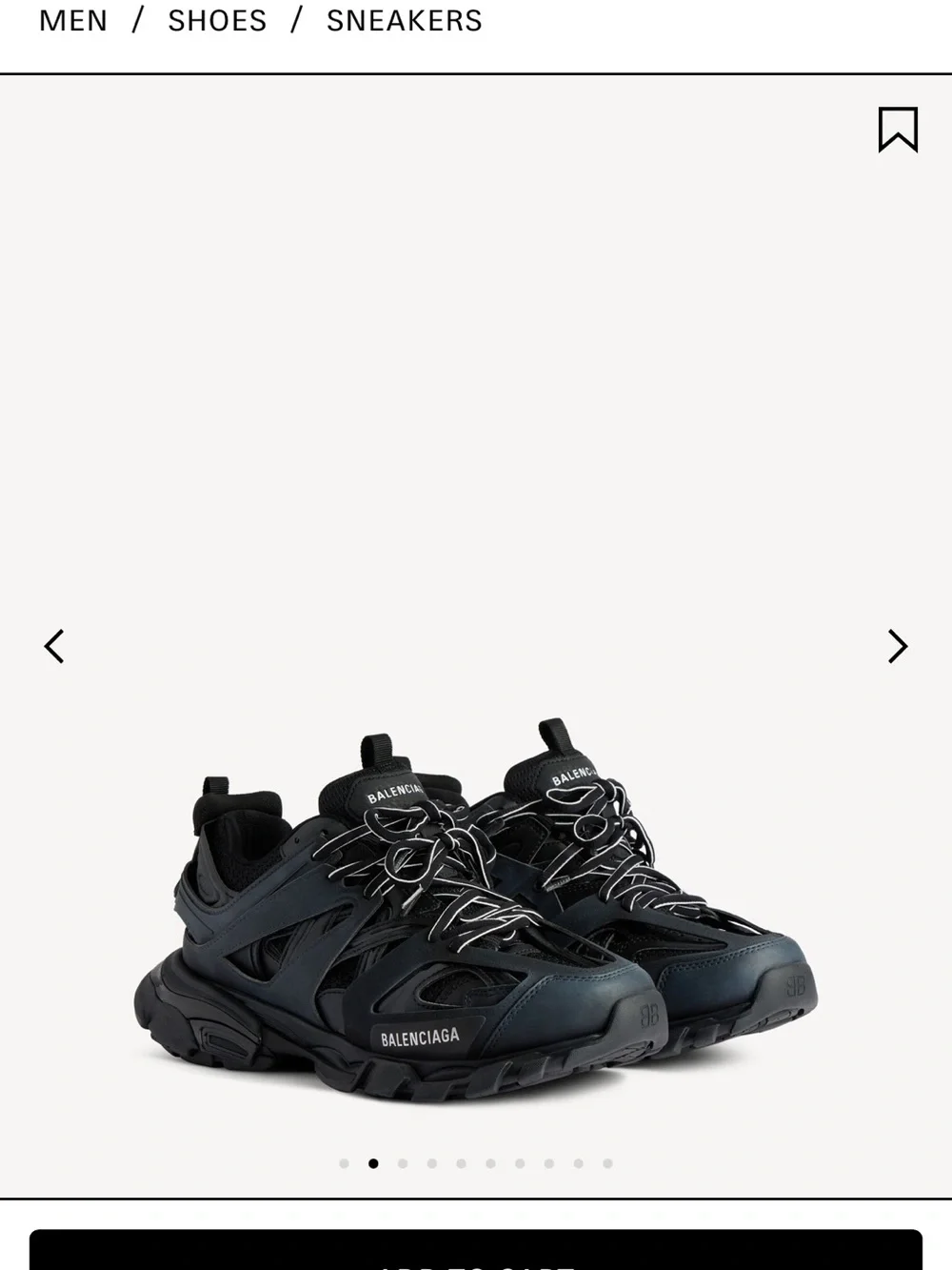 Balenciaga Men's Black Layered Track Sneakers